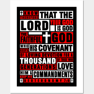 Deuteronomy 7:9 The Faithful God Who Keeps His Covenant Posters and Art